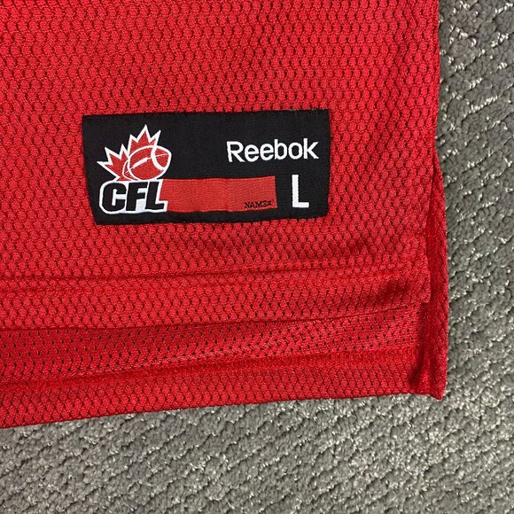 Calgary Stampeders Blank Reebok Football Jersey Men's Large Red CFL - Picture 5 of 10